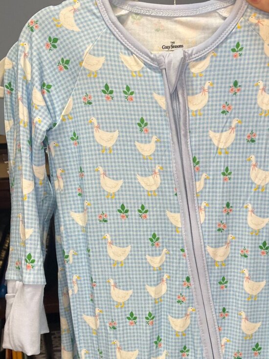 The Cozy Seasons Collective Other - Silly Goose Bamboo Zippy Pajamas Baby 6-12M NWT Soft Stretchy Romper